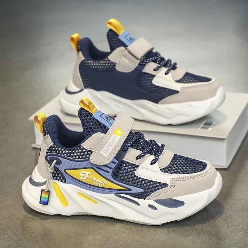 

Детские кроссовки для мальчиков, беговые спортивные туфли для детей и девочек, повседневная обувь на плоской подошве, дополнительный кожаный большой размер 40