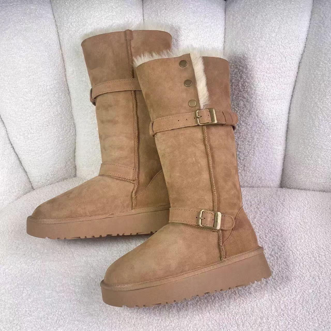 

2025 new warm fluffy cotton shoes platform non-slip fashion boots winter piled thickened cotton shoes snow boots women 40