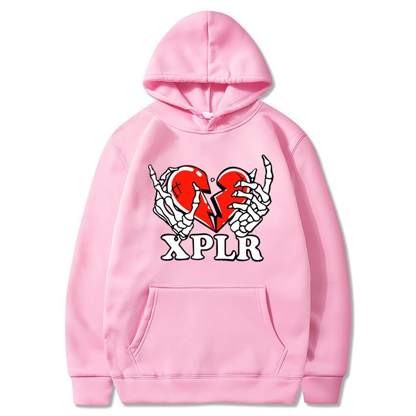 Heartbreak Print Hoodies Autumn Winter Fashion Fleece Casual Loose Sweatershirt Hooded for Men Women