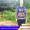 Explosion-Proof Safety Harness with Anti-Static Lanyard, Dual Hooks & Shock Absorber for Outdoor Construction.