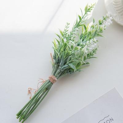 Artificial Flowers Plastic Lavender Wedding Bridal Bouquet Festival Wreath Home Office Vase Decorative Fake Plants Scrapbook Diy