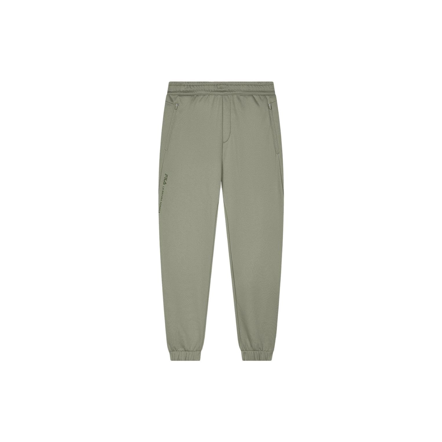 

FILA Solid Color Casual Tapered Knit Sports Pants Men bottoms Dark-Green F11M349604F-KK L