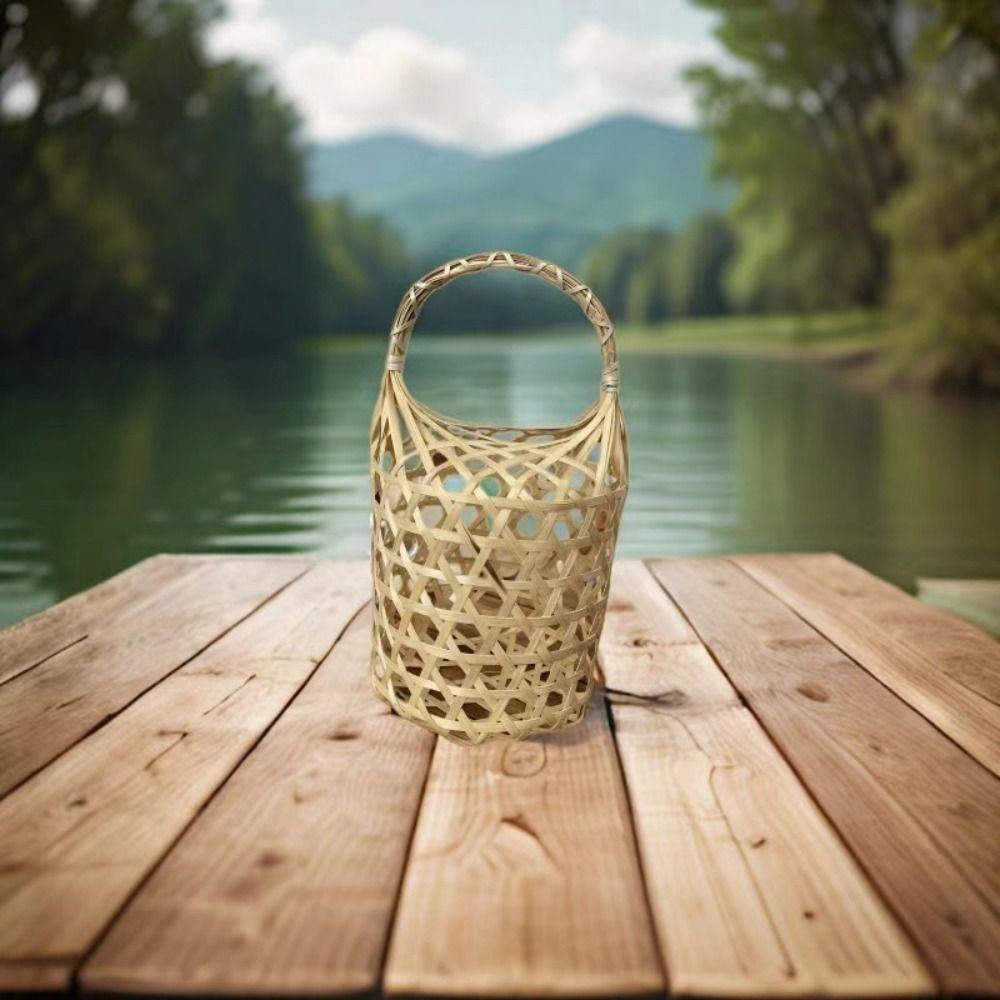 Bamboo Woven Hand-held Basket Retro Storage Box Multi-functional Gift Packaging Box New Year