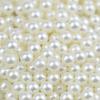 Ivory-white ABS Round Pearl Beads Without Hole for Garment Hat Hair Clip Decoration 4mm, 5mm, 6mm, 8mm, 10mm