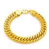 Men's Domineering Gold-Plated Whip Chain Bracelet - Brass, Fashionable and Bold Design