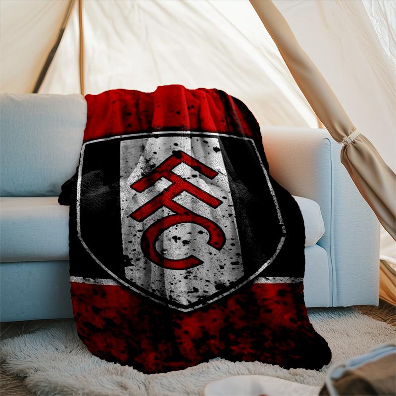 1pz Coperta Morbida in Flanella Stampata Fulham F.C. per Camera da Letto Adulto Soggiorno Divano Campeggio Viaggio Regali per Fan Regali di Natale