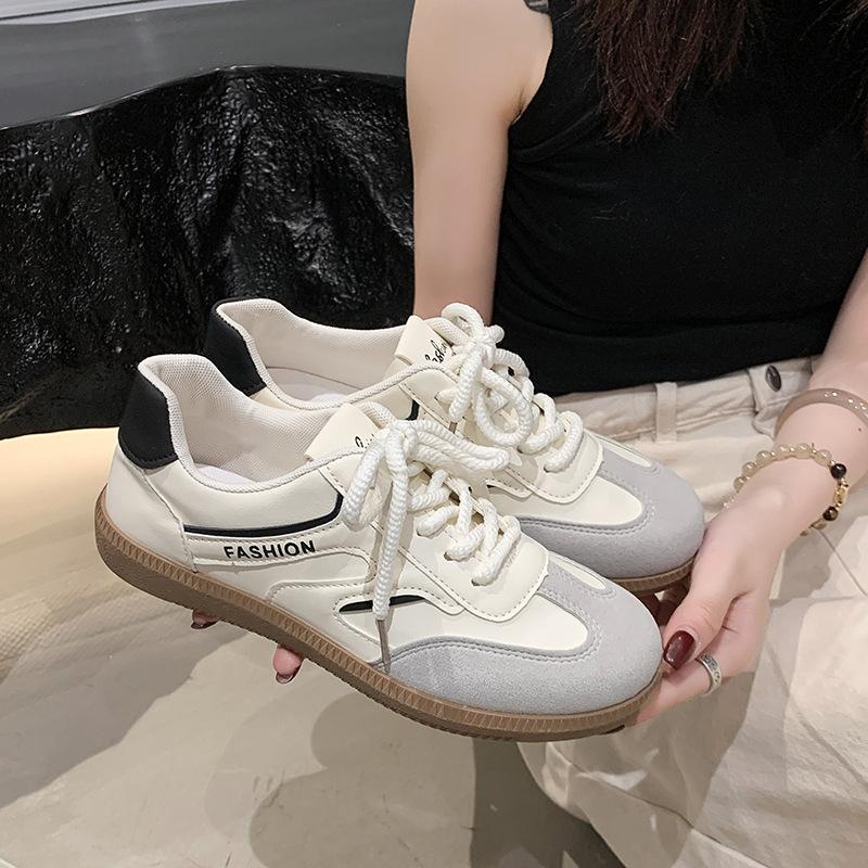 

Spring new flat white shoes women s versatile Forrest Gump shoes fashion board shoes German training shoes women s casual sports shoes 35 чёрный