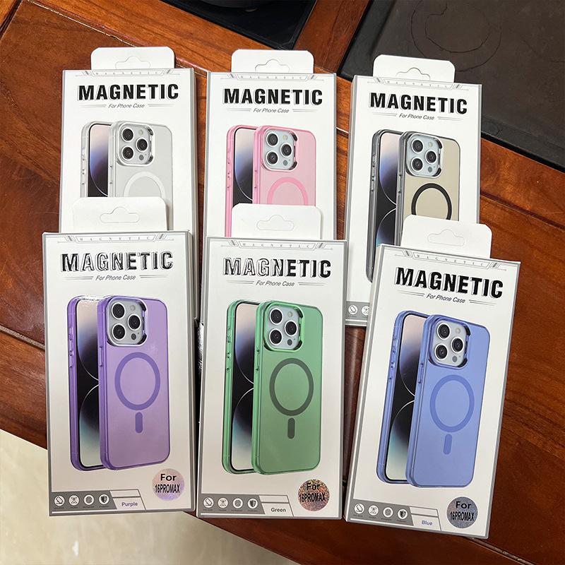 Electroplating IMD Magnetic Case Suitable for IPhone16 Wireless Charging 15 Mobile Phone Case Apple 13/14 Protection Case