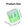 Pencil Sharpener Student Stationery with Container Colorful Double Hole Plastic Clear Pencil Sharpener for Children