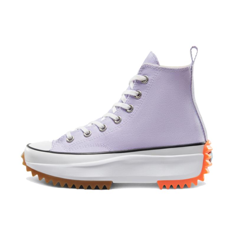 

Converse Run Star Hike Synthetic Leather Trendy Comfort High Top Espadrilles Unisex Purple 35.5