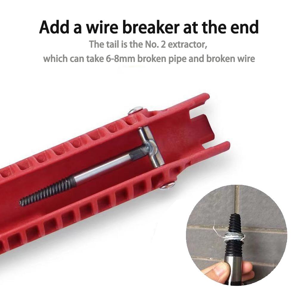 Sink Faucet Wrench Plumbing Repair Tool Handle Double Head Wrench Spanner Tool Installer Ratchet Wrench Set for Bathroom