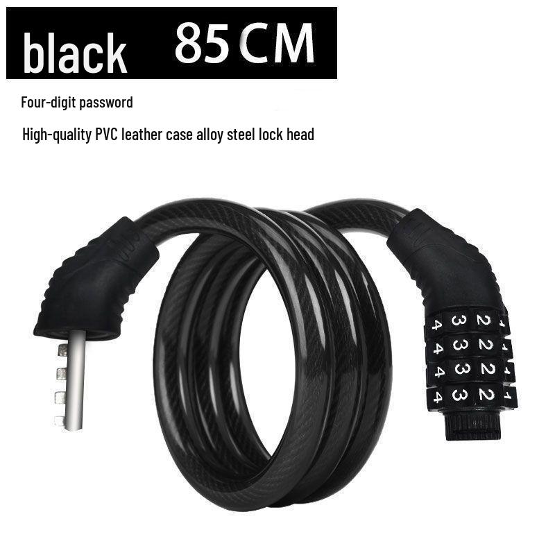 Anti-theft Combination Bike Lock: Portable Steel Cable for Mountain and Electric Bikes