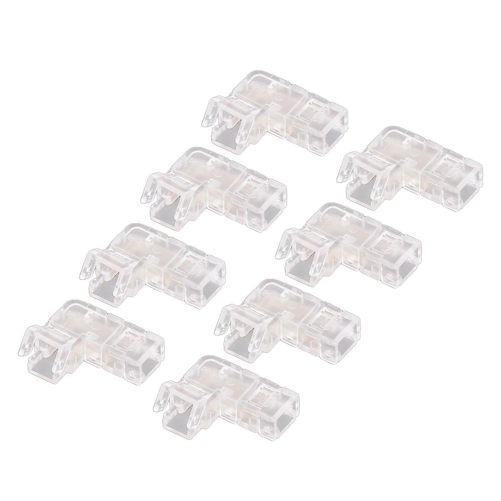 8pcs 5mm LED Strip Light Connectors 2 Pin 2 Pin Light Connectors  For DIY Home Projects