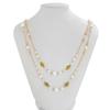 Temperament Imitation Pearl Stacked Long Necklace Female, Retro Ethnic Wind Star-Shaped Fringed Sweater Chain