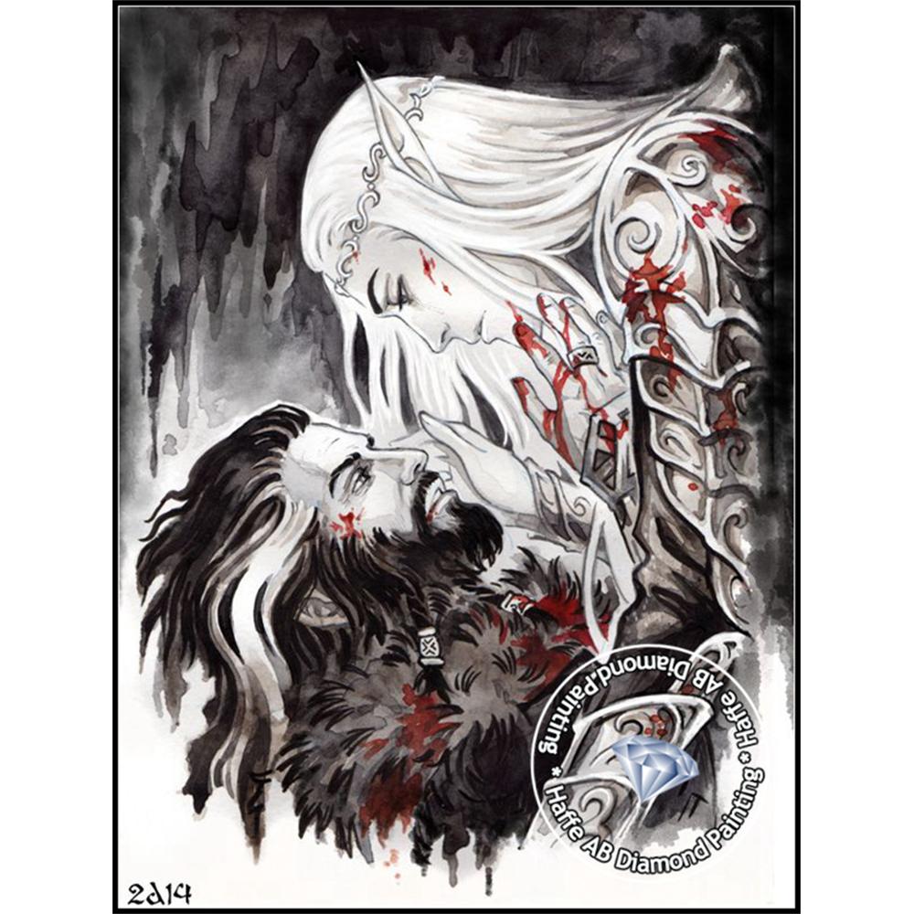 2026 New Fantasy Lord Elf Prince Diamond Art Painting Ring Power Forest Landscape Tree Flower Mosaic Home Decor