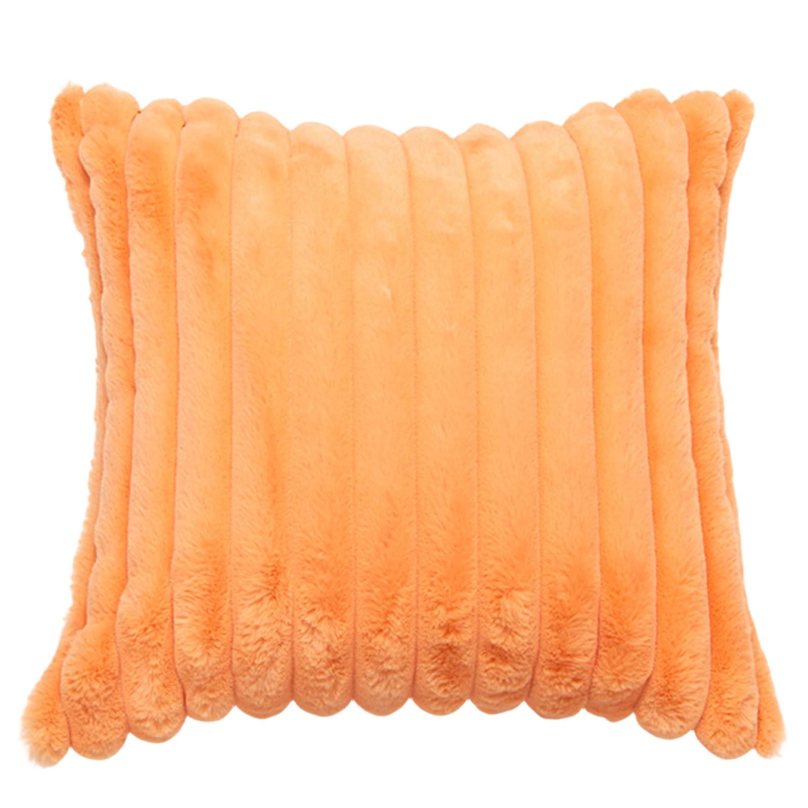 

Plush Cushion Cover Soft Velvet Throw Pillow Case Decorative Square Cushion Slipcover for Sofa Bed Car Seat Home Use S помаранчевий