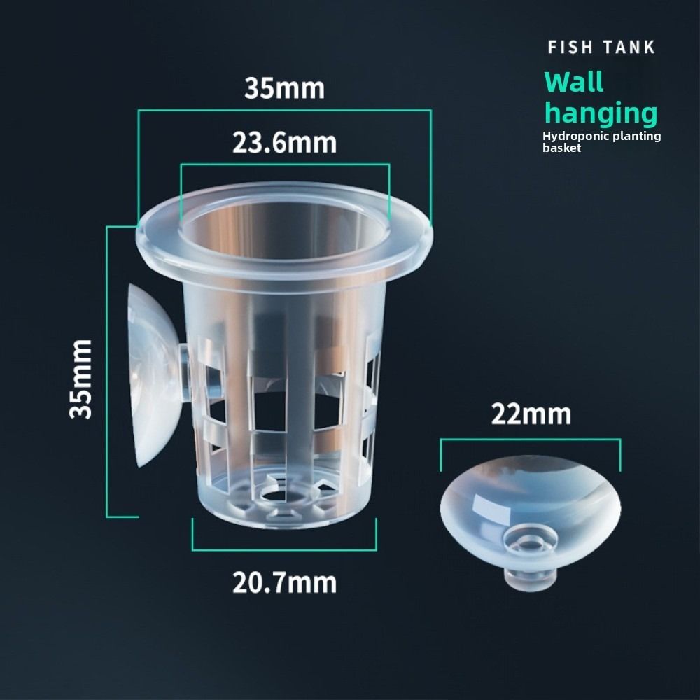 10Pcs Transparent Aquarium Planting Cups  for Freshwater Fish Tank Decoration