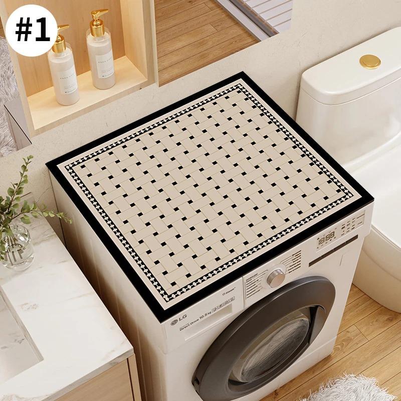 Waterproof Washing Machine Dust Cover Oven Microwave Fridge Top Protector Mat Coffee Drain Pad Table Placemat Cup Absorbent Mat