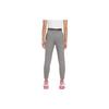 Nike Logo Print Cuffed Running Nine-Point Knitted Sports Pants Kids Bottoms Gray DA1128-091