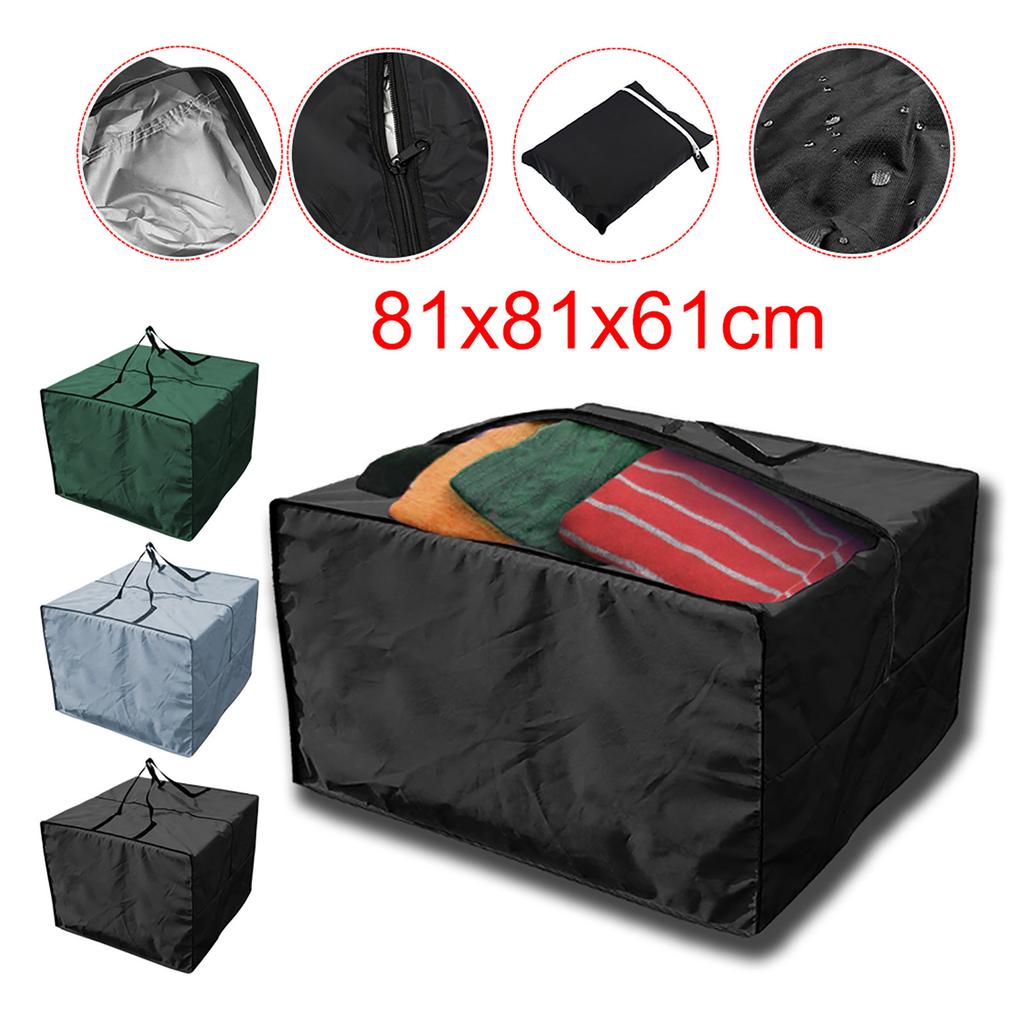 Large Capacity Storage Bag Furniture Seat Cushions Outdoor Garden Storage Bag Seat Protective Cover Waterproof Multi-Function