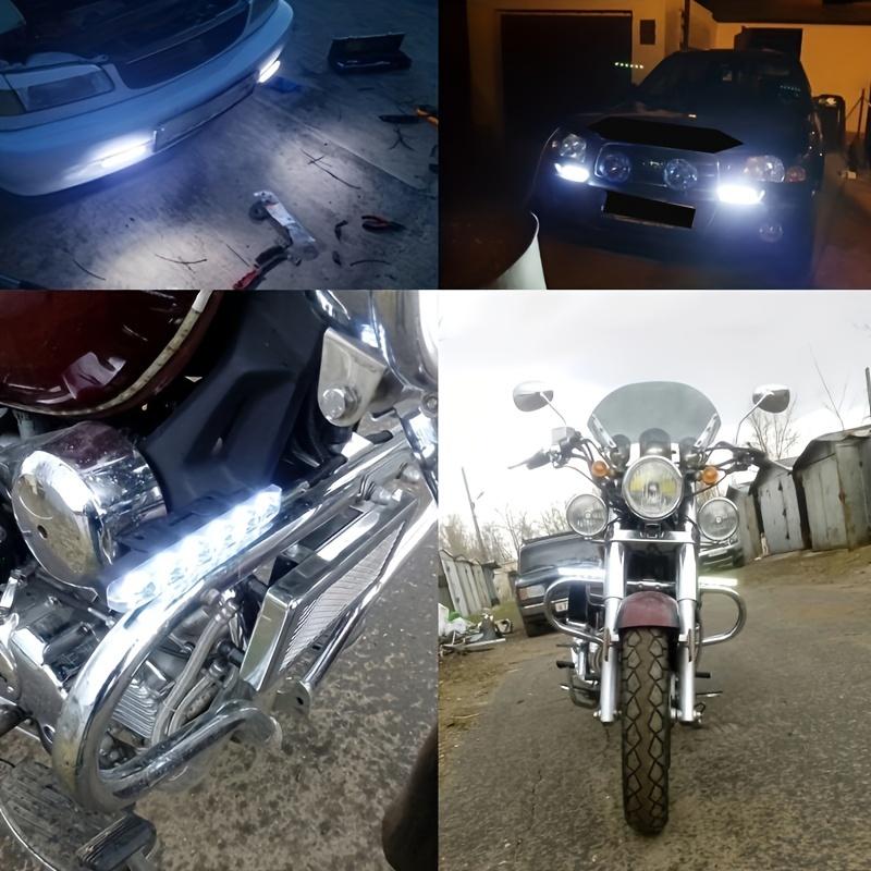 2PCS 6 LED Universal Light Car LED 12V Auto White Light Auto Strip For Car SUV Sedan Coupe Vehicle Motorcycle SUV ATV Tractor Bo