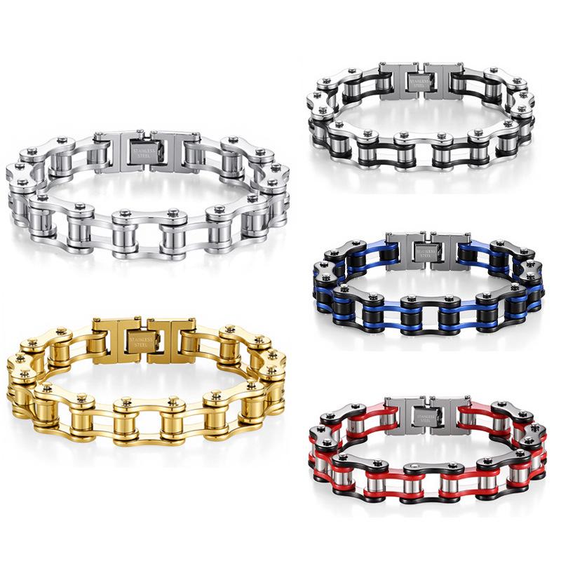 Men's Trendy Rock Personality Titanium Bicycle Bracelet