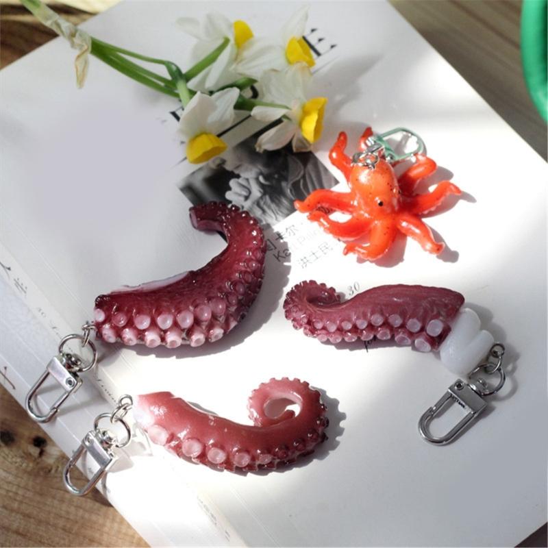Creative Octopus and Squid Claw Key Chain Multifunctional Keychain Bag Pendant Accessory for Keys and Phone Decoration