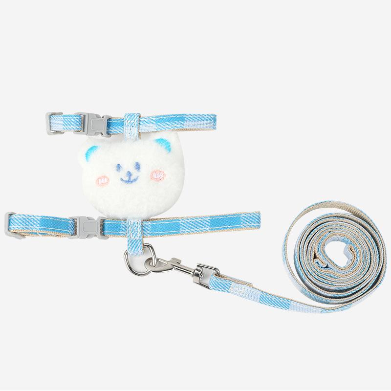 

The Little Bee Cat Leash Is An I-shaped Adjustable Chest and Back Anti-escape Pet Leash S