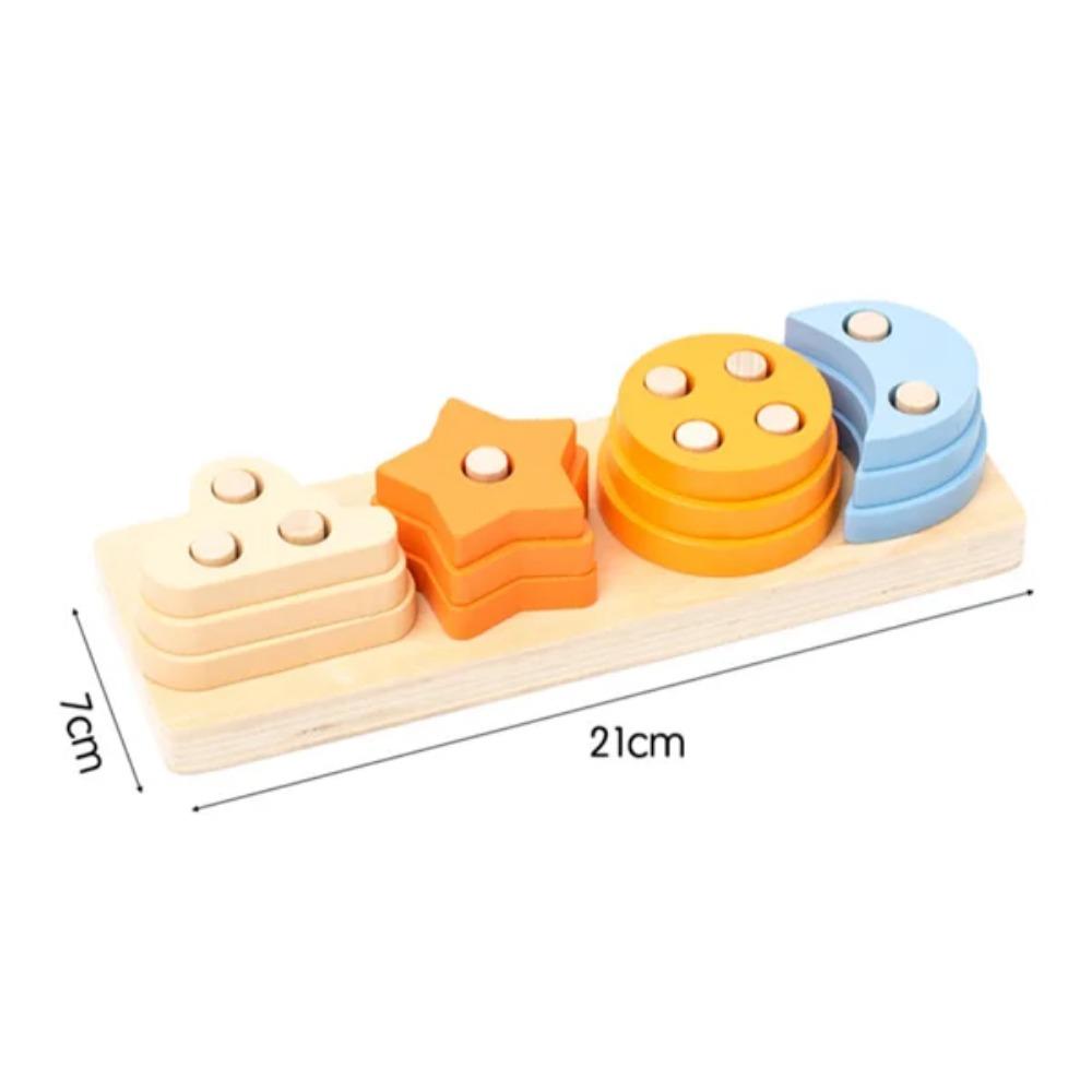 Montessori Wooden Rattles For Baby Crib Toys Baby Rattle Educational Musical Wooden Toys Children Development Games Wood Puzzles