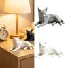 Figurine de Chats Géométriques Imprimée en 3D pour Décoration de Bureau, Accent de Table, Sculpture d'Animal pour Étagères, Tables Basses et Tables de Chevet