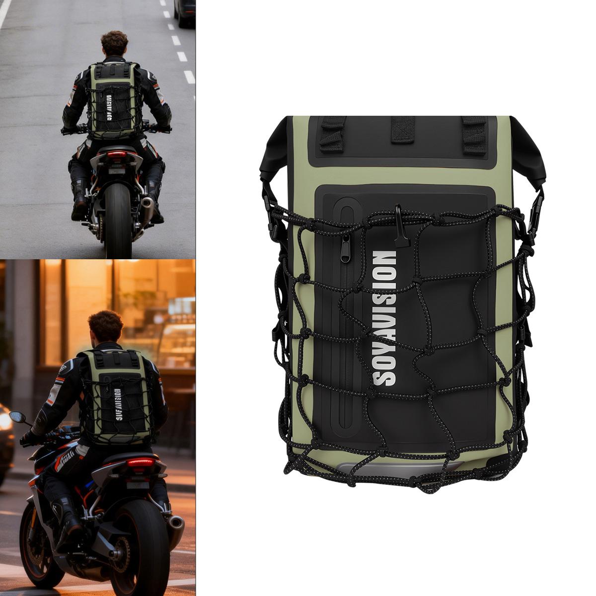 

Motorcycle Backpack Men Women Waterproof Bag Full Face Helmet Backpack Rider Bag Travel Bag With Net Motorcycle Helmet Bags