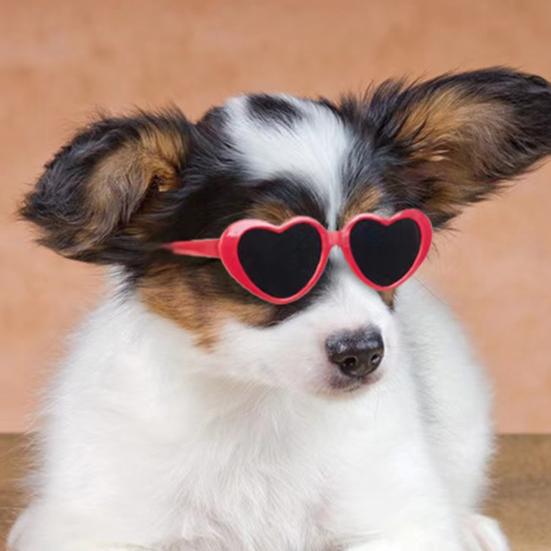 Heart Sunglasses for Dolls, Cute Pet Glasses for Stuffed Animals, Dress Up Accessories for Porch Goose Statue, Toy Eyewear for Kids