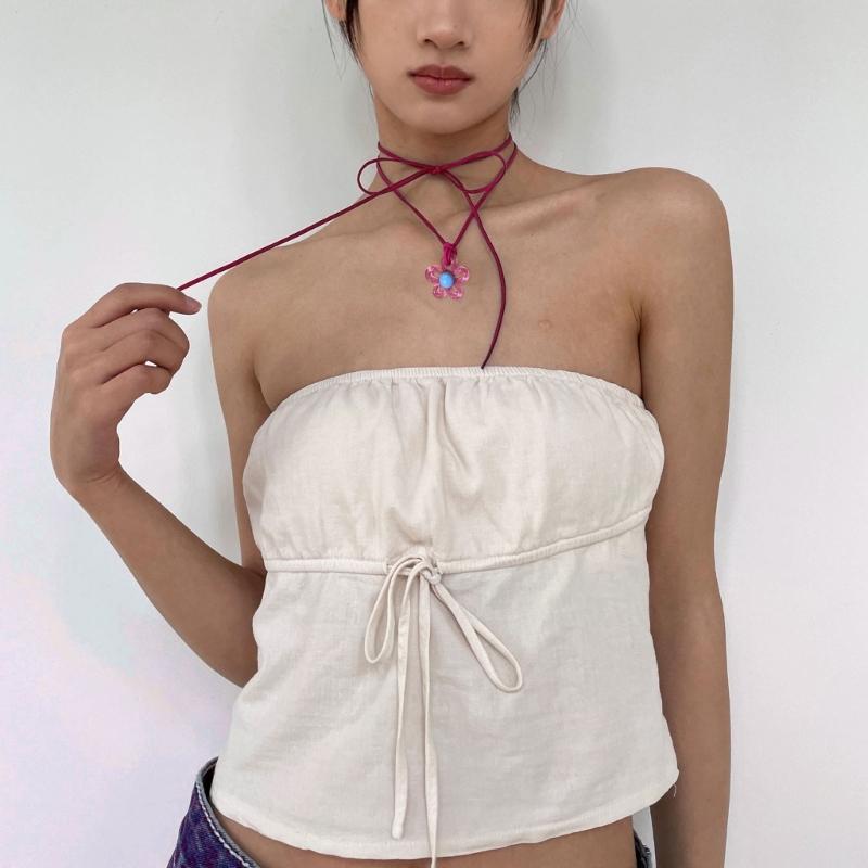 Acrylic Plum Blossom Charm Clavicle Chain Hollow Flower Choker Wedding Party
