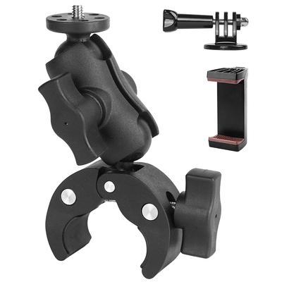 Clip Mount for Motorcycle Super Adjustable GoPro Wearable Camera Screw Compatible with LCD Action Mirrorless Digital and Camcorders Cameras, Clamp,