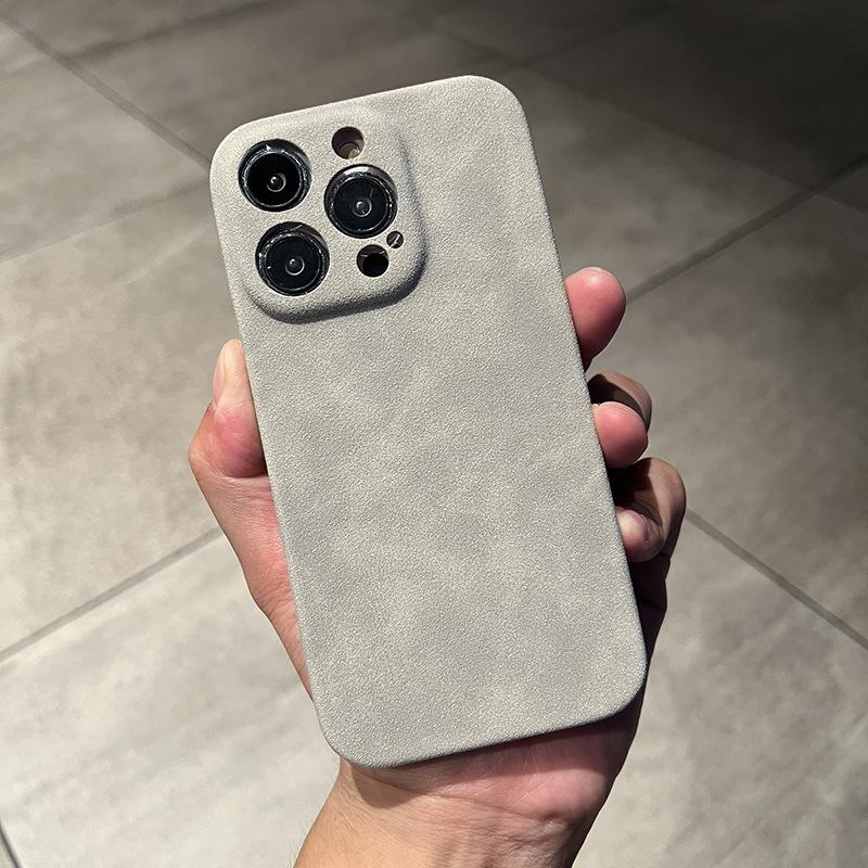 Suitable for Iphone14promax Phone Case, Suede Texture Apple 13 Half-bag 12 Anti-drop 11 Men's Leather Case
