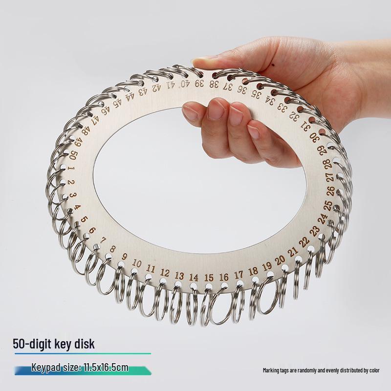 Stainless Steel Round Key Disk with Tag Ring for Key Management and Storage