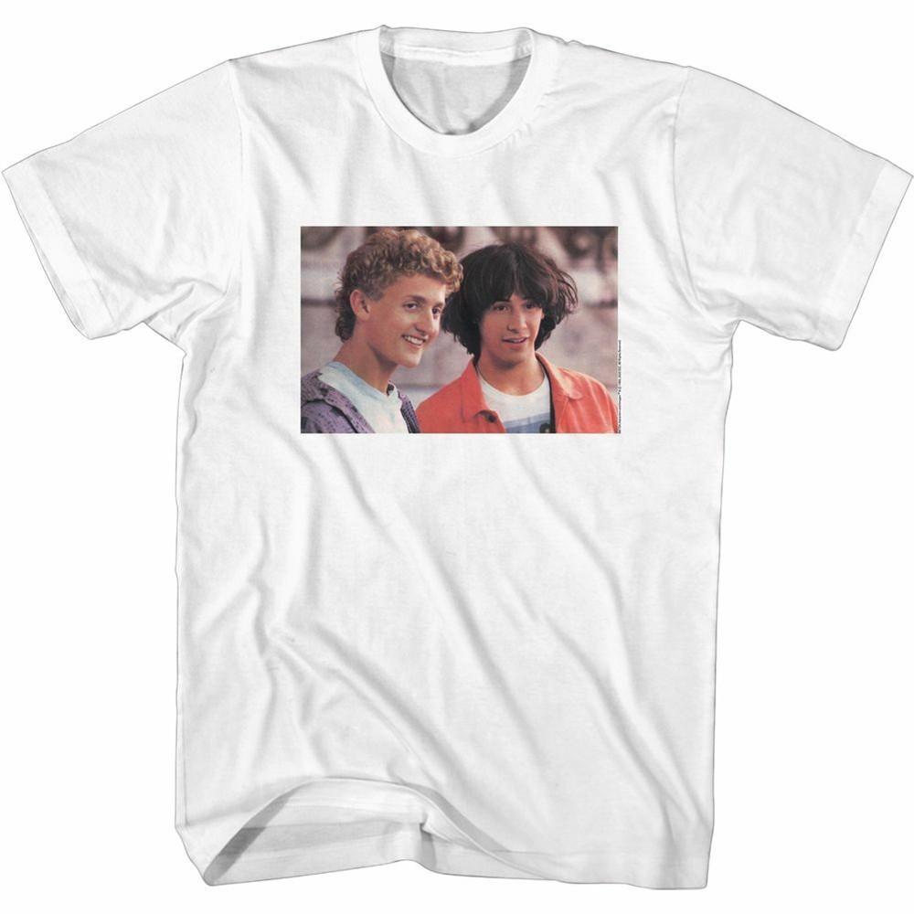 Bill And Ted Excellent Heads, No Words White Adult T-Shirt
