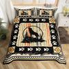Homewish Vintage Boerderij Dekbedovertrek Set, Jungle Wolf Dieren Beddengoed Set, Westerse Azteekse Plattelands Bedset