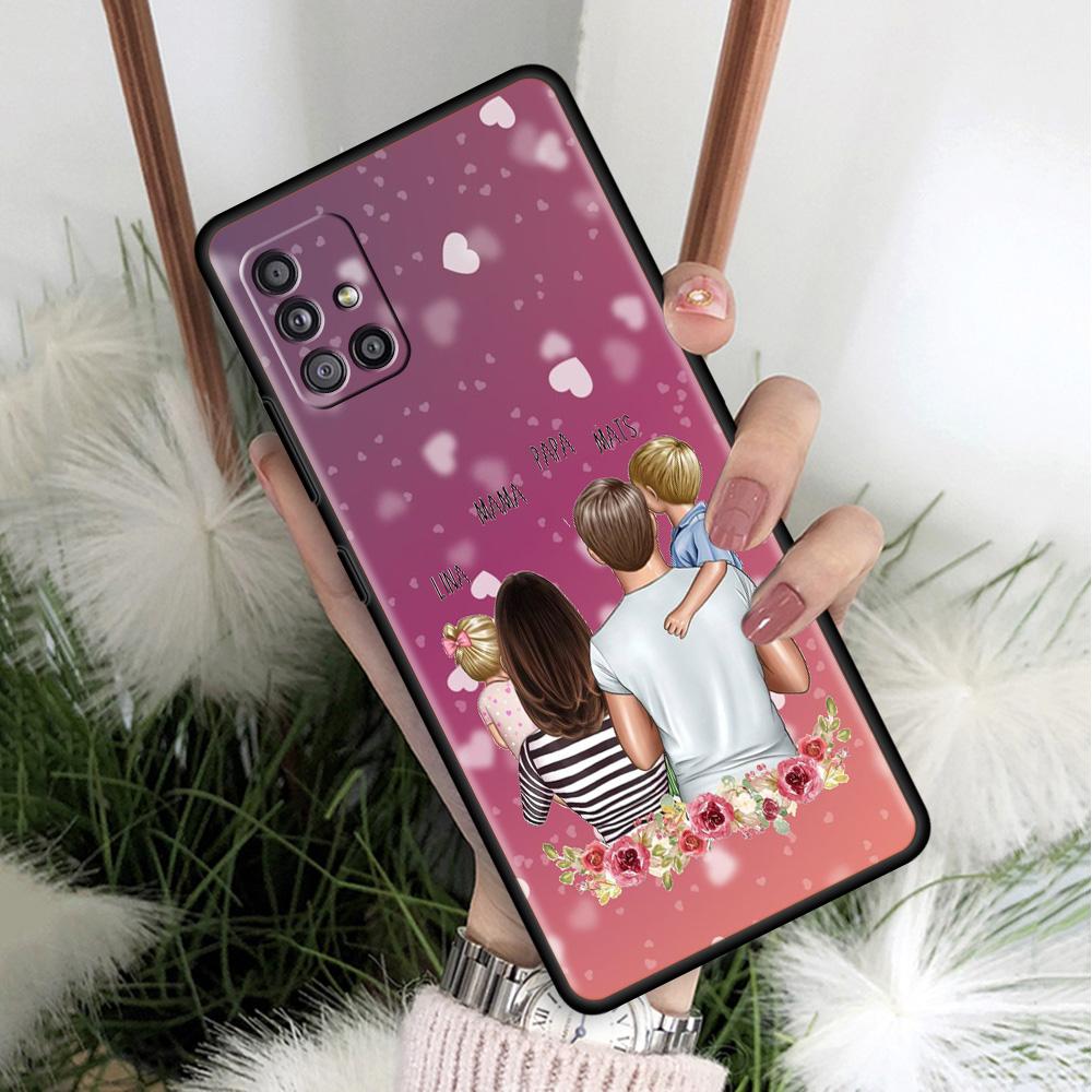 Family Children Boys And Girls Coque For Samsung Galaxy A51 A71 A12 A21s A72 A52 A42 A32 A22 A41 A31 A02s A03s Soft Phone Cases