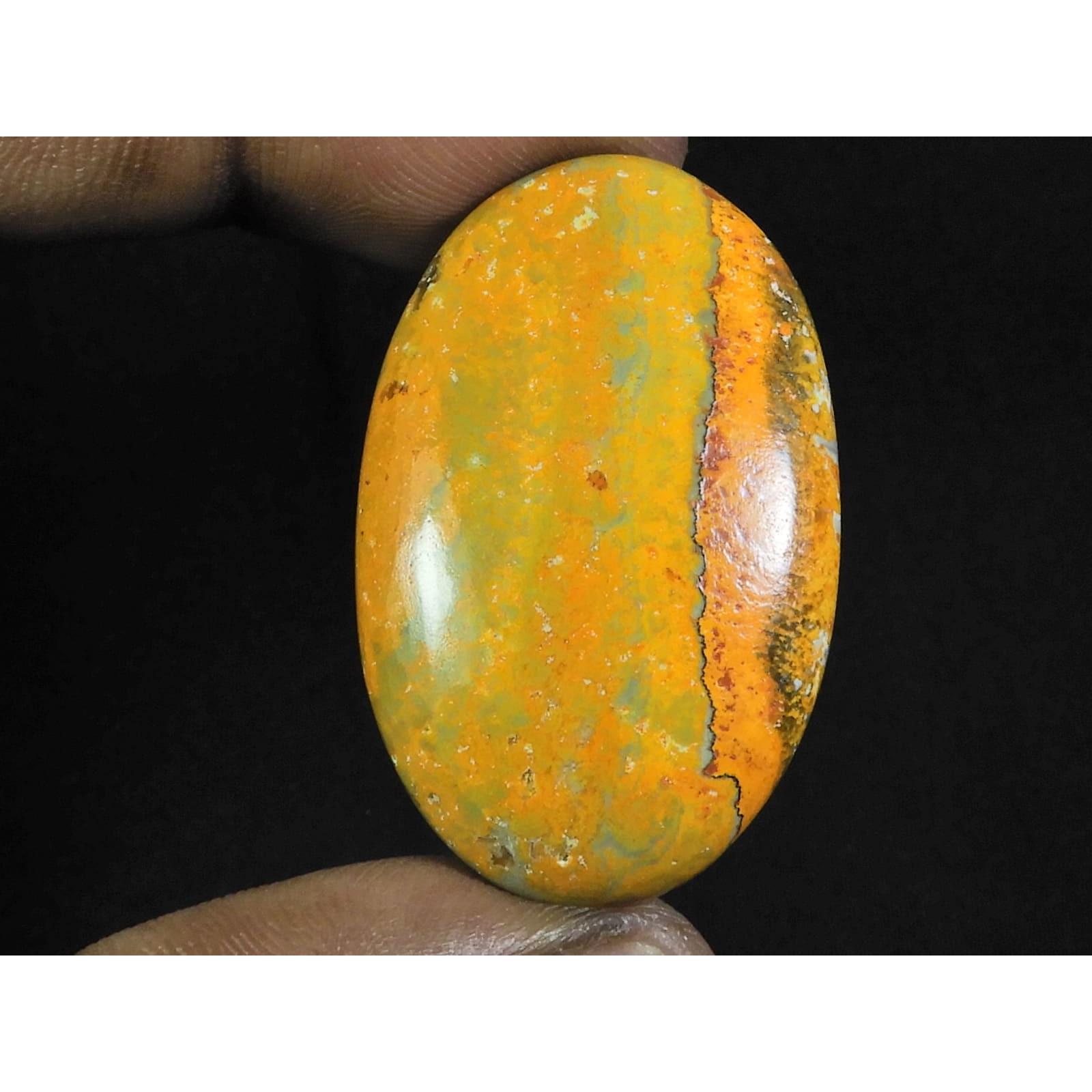 

57Cts. Натуральный шмель яшма овальный кабошон свободный драгоценный камень 24X39X07 мм D-77