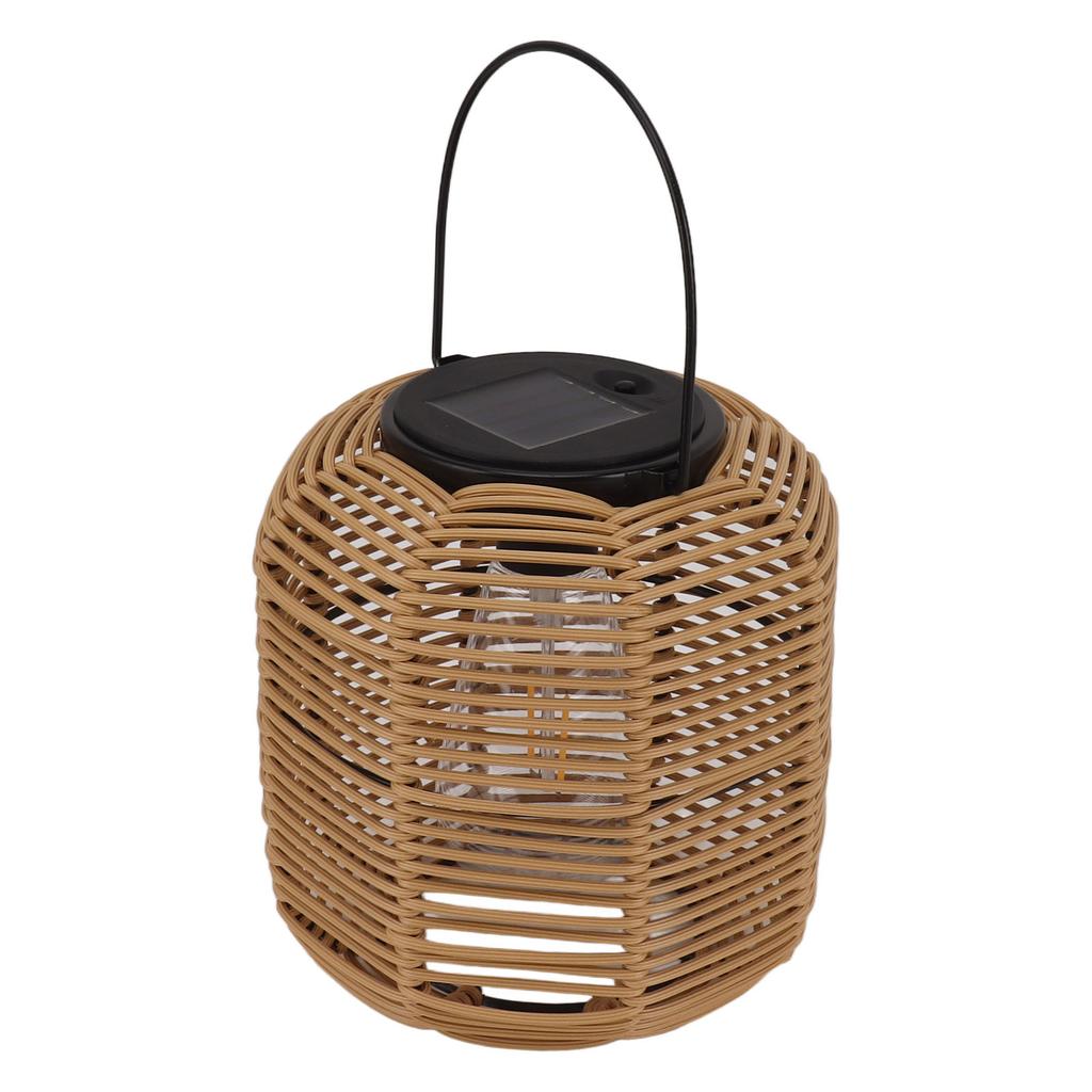 Solar Lantern Outdoor Hanging Solar Lights Waterproof Decorative Rattan Lantern for Table Patio