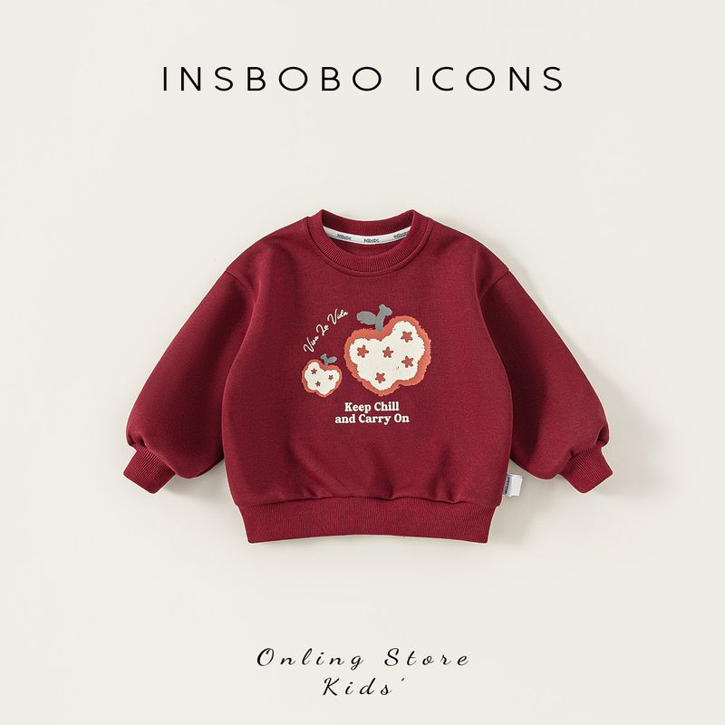 Children s Sweatshirts 2026 Spring New Styles Boys  Clothing New Styles Girls  Spring Outfits Baby Tops Little Girls  Trendy Children s Clothing Wine Red 80