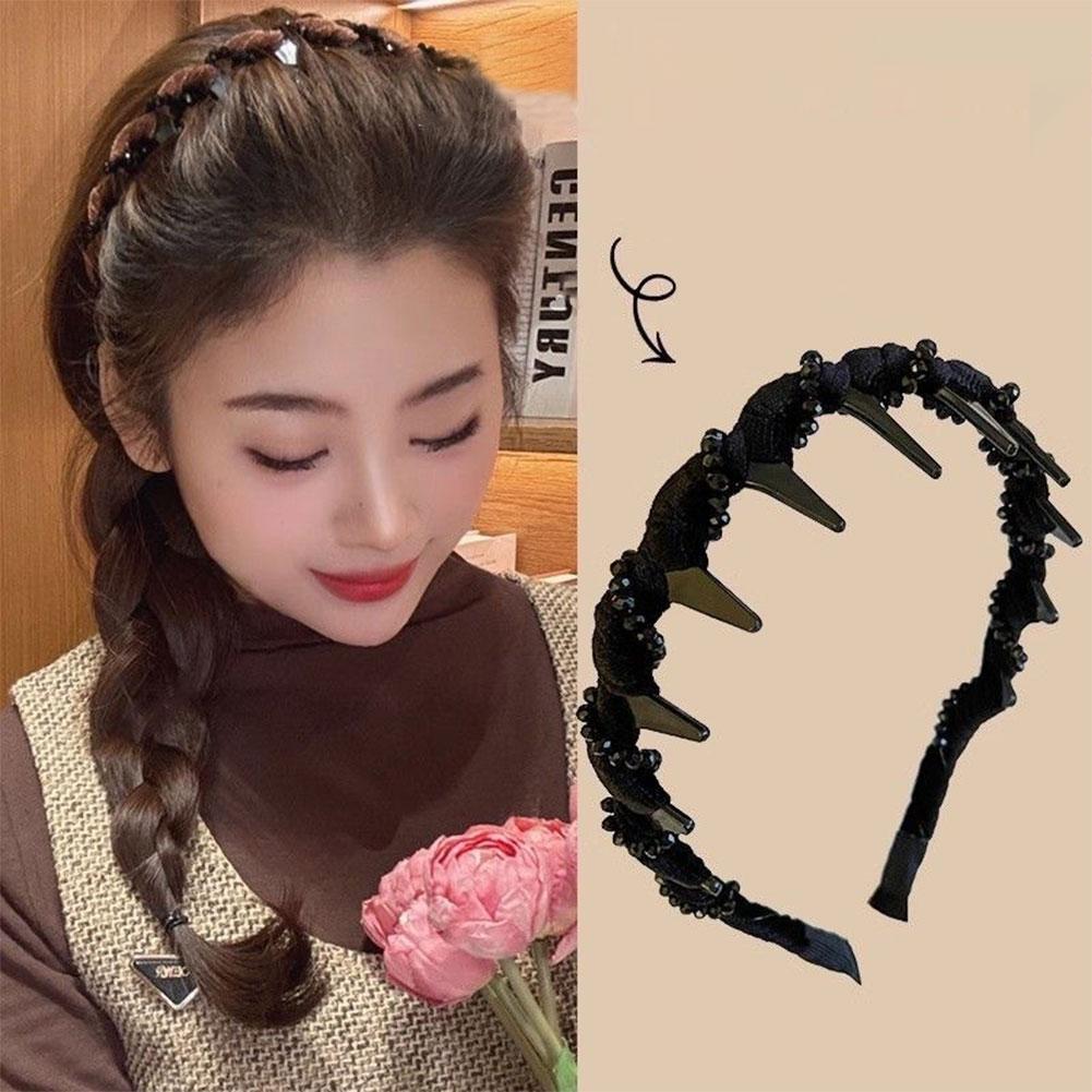 3Pcs Vintage Hairband with Teeth Fashion Non-slip Hairband Fashion Hair Accessories Gifts for Women Girls