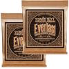 ERNIE BALL Authentic 2546 Acoustic Guitar Strings Everlast Coated Phosphor Bronze Medium (12-54) Light, 2-Pack