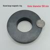 Large Round Black Ferrite Ring Magnet, 100mm Diameter