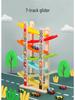 Children's Wooden Multi-Layer Racing Track Toy with Inertial Glider Cars