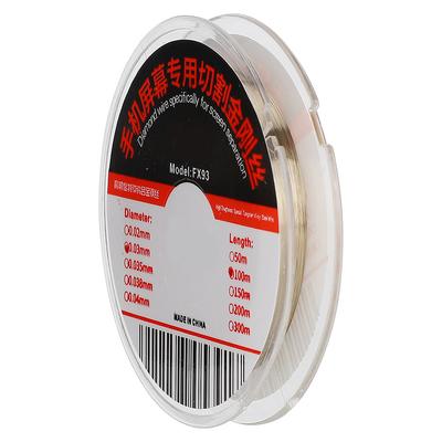 0.03mm Special Cut Alloy Steel Wire Accessory for Mobile Phone Screen 100m Length