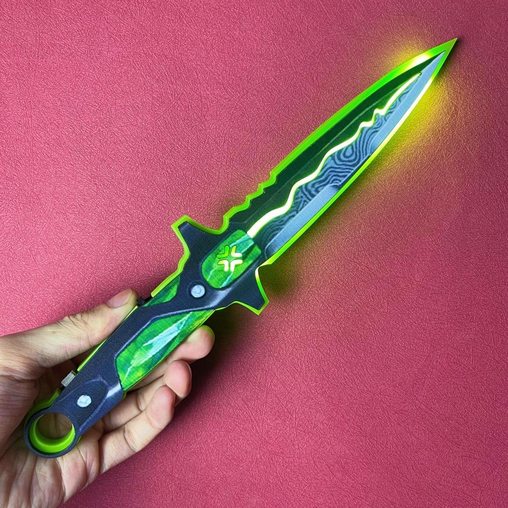 11.6inch Luminous Valorant Katana Led Light Sword Original Samurai Anime Cosplay Prop Ninja Knife Real Size Japanese Katana Toy