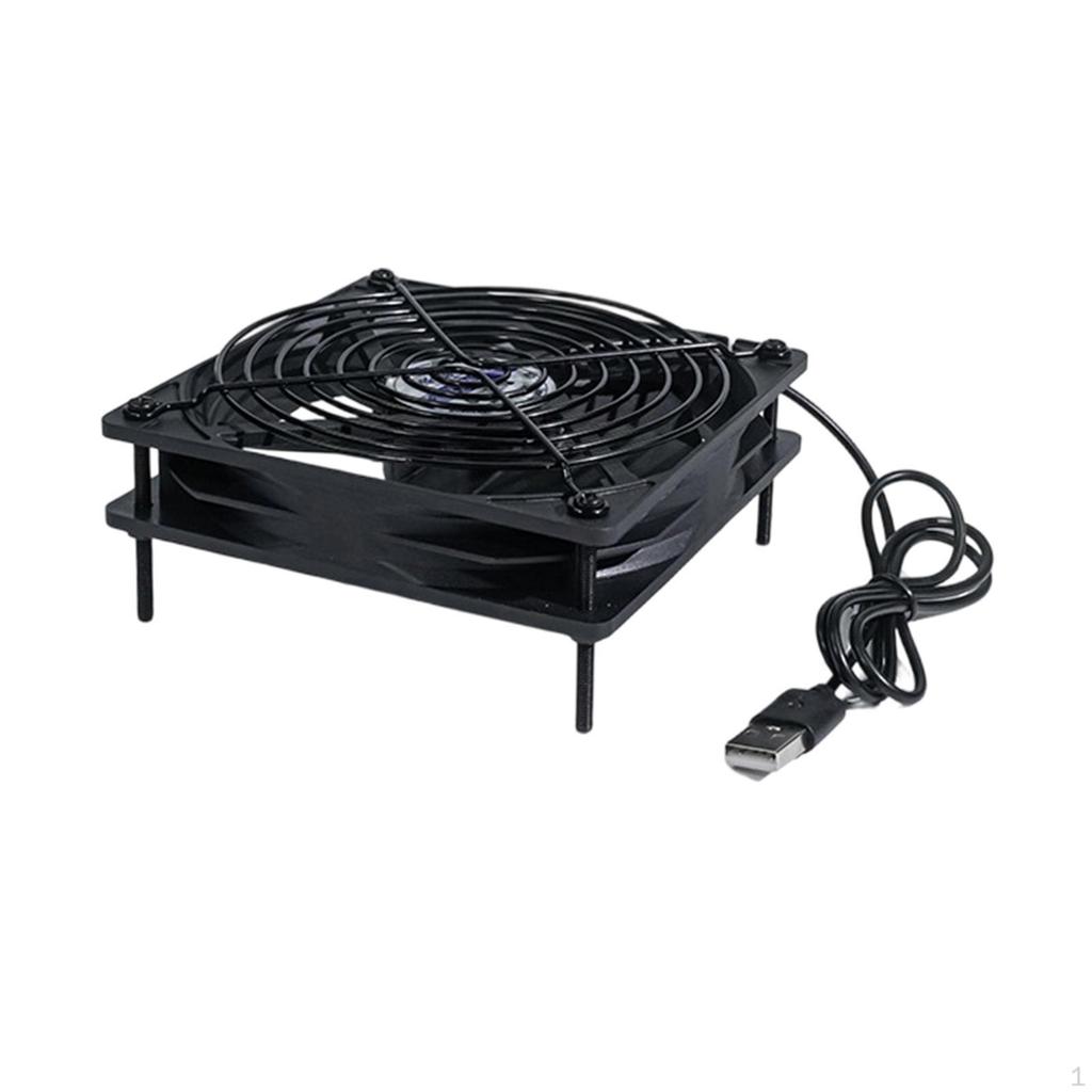 USB Computer Fan 1500RPM Electronic Cooling Quiet for Cabinet Case Greenhouse