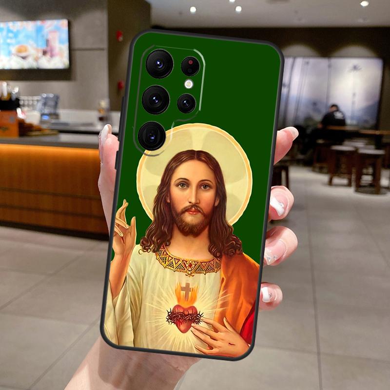 

Virgin Mary And Jesus Heart Cover For Samsung Galaxy S22 S23 Ultra Note 20 S8 S9 S10 Note 10 Plus S21 S20 FE Back Case Galaxy S23 Plus
